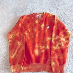 Tie Die Pull Over Crew Neck